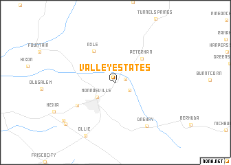 map of Valley Estates