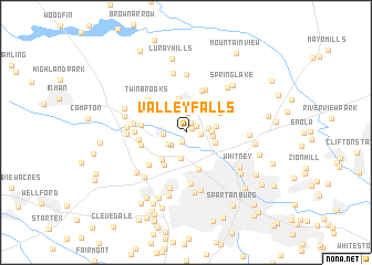 map of Valley Falls