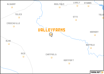 map of Valley Farms