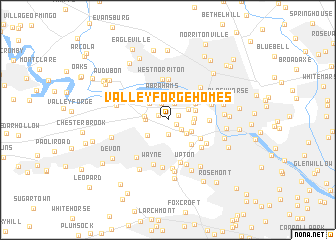 map of Valley Forge Homes