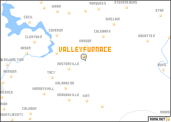 map of Valley Furnace