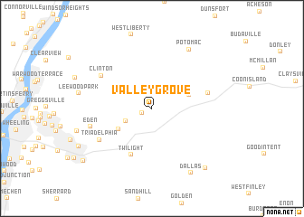 map of Valley Grove