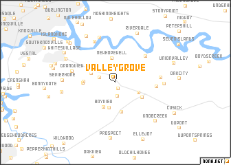 map of Valley Grove