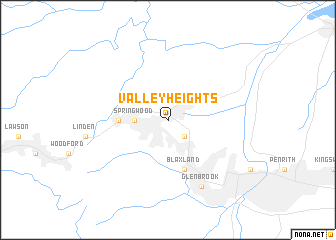 map of Valley Heights