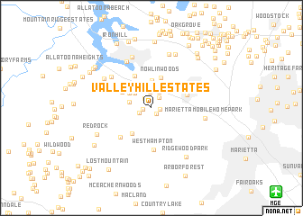 map of Valley Hill Estates