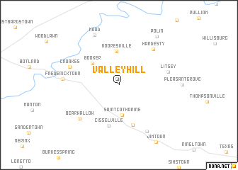 map of Valley Hill