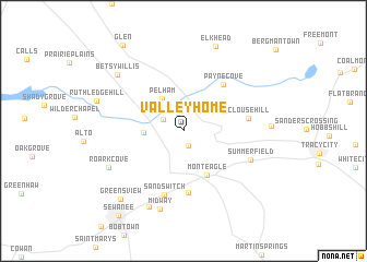 map of Valley Home