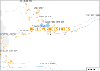 map of Valley Lake Estates