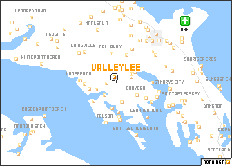 map of Valley Lee