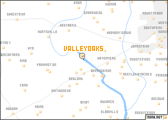 map of Valley Oaks