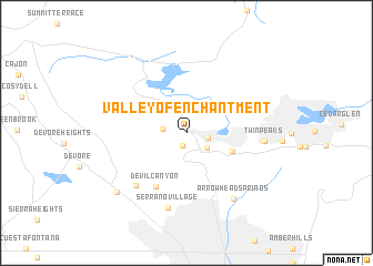 map of Valley of Enchantment