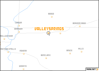 map of Valley Springs
