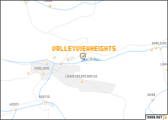 map of Valley View Heights