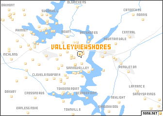 map of Valley View Shores