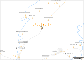 map of Valley View