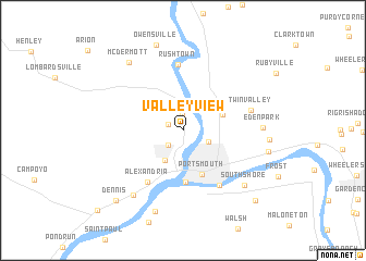 map of Valley View