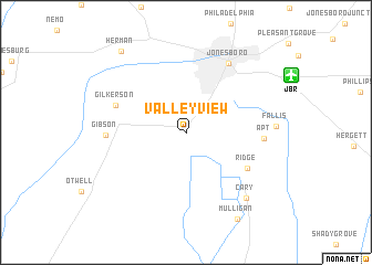 map of Valley View