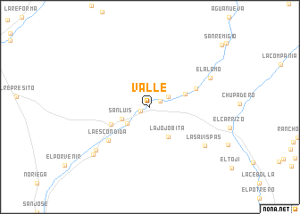 map of Valle