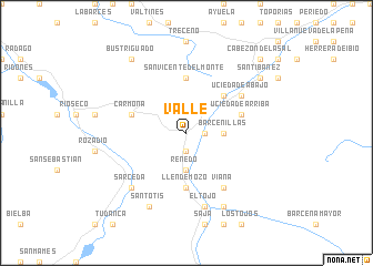map of Valle