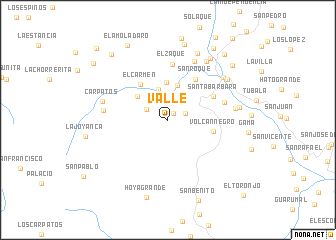 map of Valle