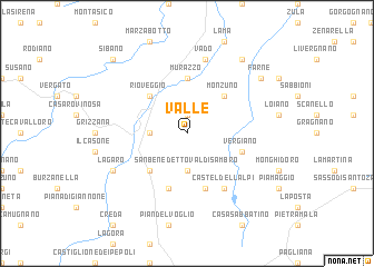 map of Valle