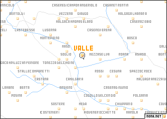 map of Valle