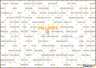 map of Vallières