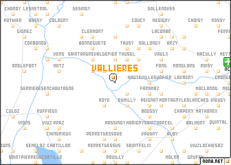 map of Vallières
