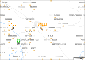 map of Valli