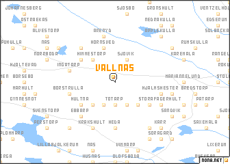 map of Vallnäs