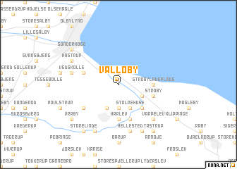 map of Valløby