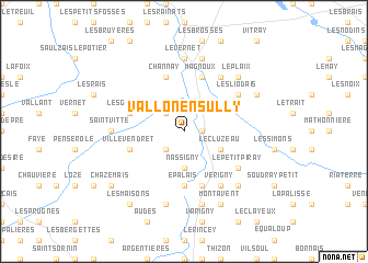 map of Vallon-en-Sully