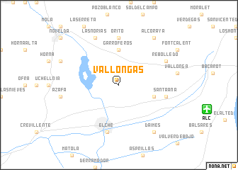 map of Vallongas