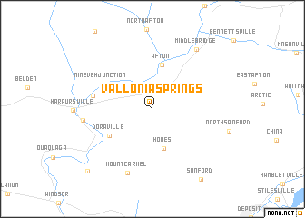 map of Vallonia Springs