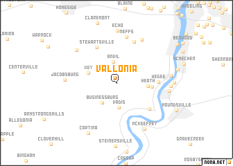 map of Vallonia