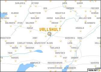 map of Vallshult