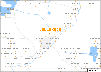 map of Vallskoga