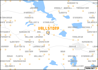 map of Vallstorp