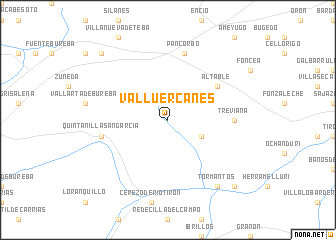 map of Valluércanes