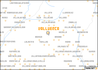 map of Valluerca