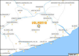 map of Valmanyá