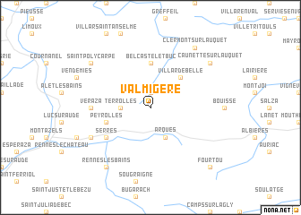 map of Valmigère