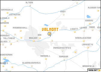 map of Valmont