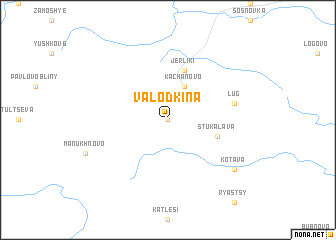 map of Valodkina