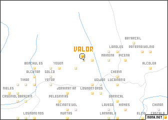 map of Válor