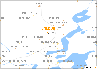 map of Valovo