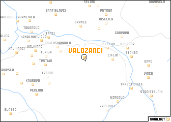 map of Valožanci