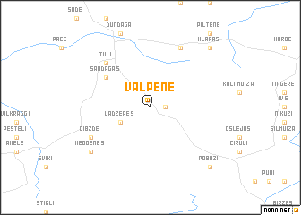 map of Valpene