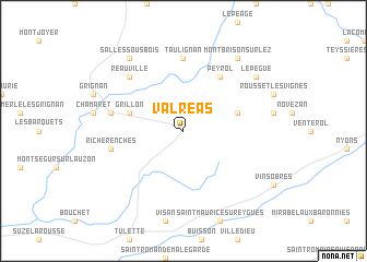 map of Valréas