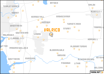 map of Valrico